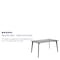 Flash Furniture Rectangle Walnut Table, Glass Top, 35.25"X59", 35.25" W, 59" L, 29.25" H, Glass, Clear SK-TC-5049-W-GG - alternate 3
